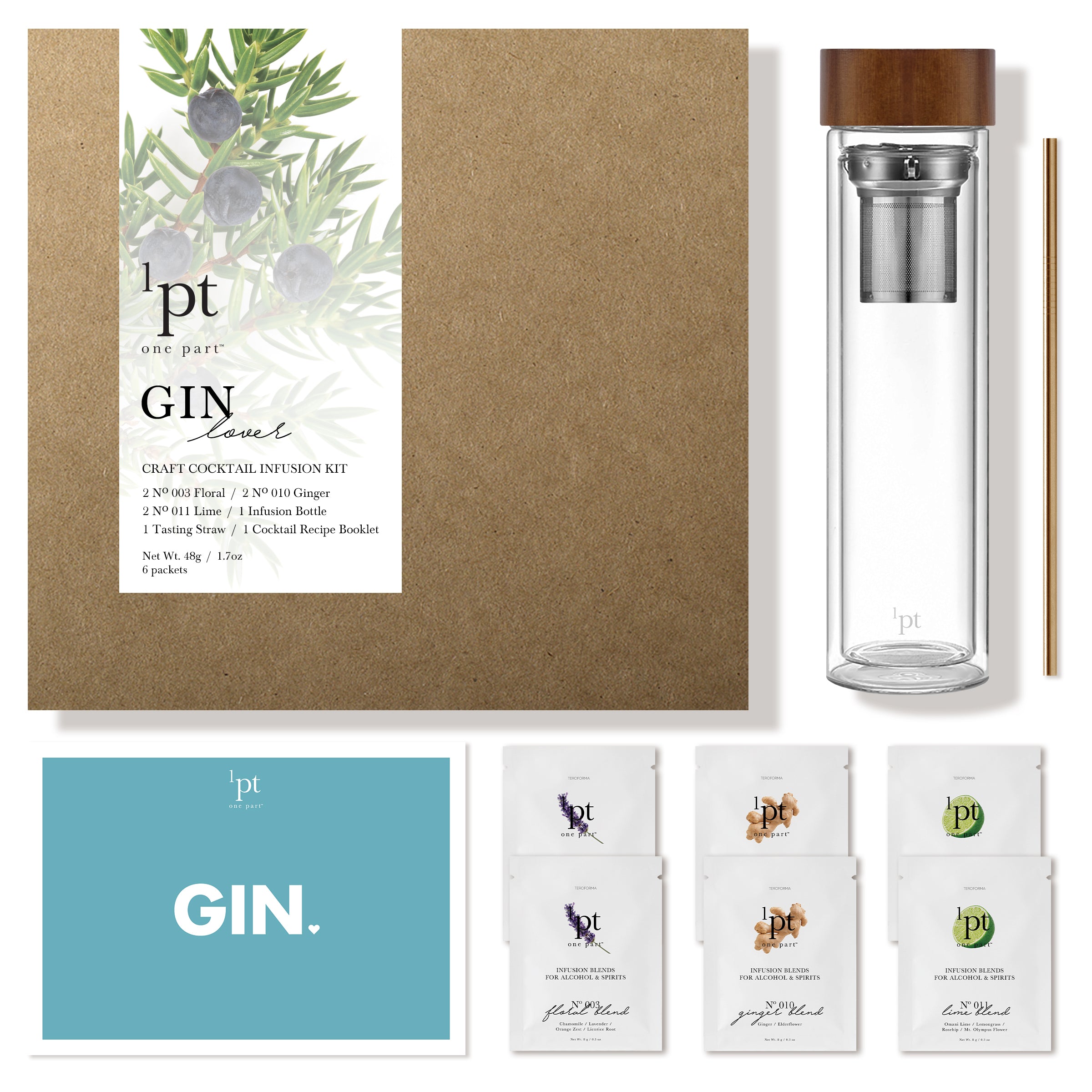 1pt Gin Lover Kit  Infusions for Alcohol & Spirits