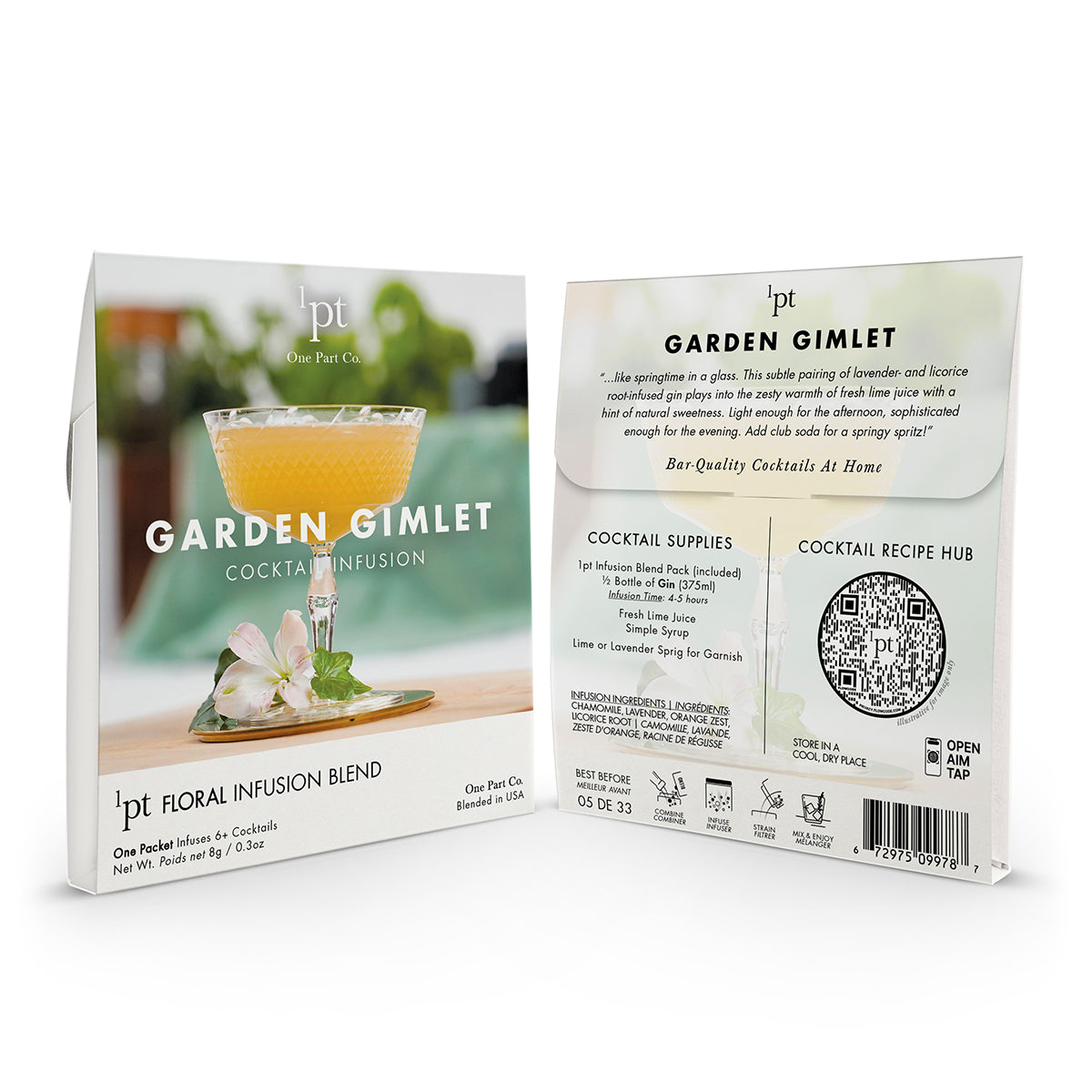 1pt Cocktail Infusion Pack | Garden Gimlet